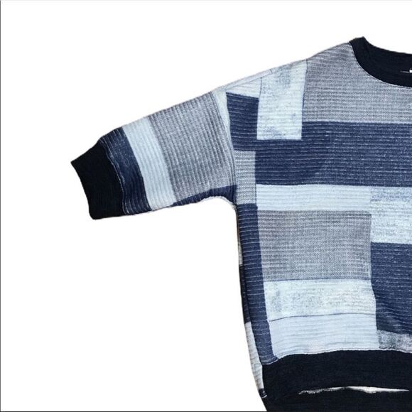 ✨ Zara Trafaluc Blue Square Ribbed Sweatshirt ✨ - Picture 4 of 8